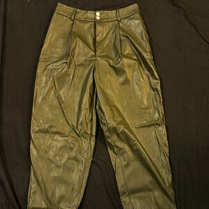 Shein Leather Straight Leg Pants (size L)
